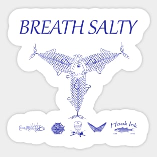 breath salty hook fish Sticker